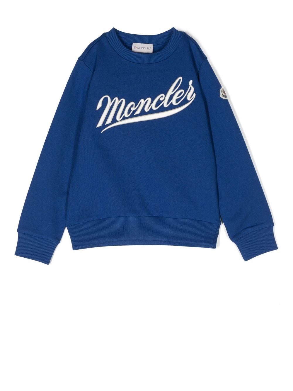 Moncler Enfant embroidered-logo cotton sweatshirt - Blue von Moncler Enfant