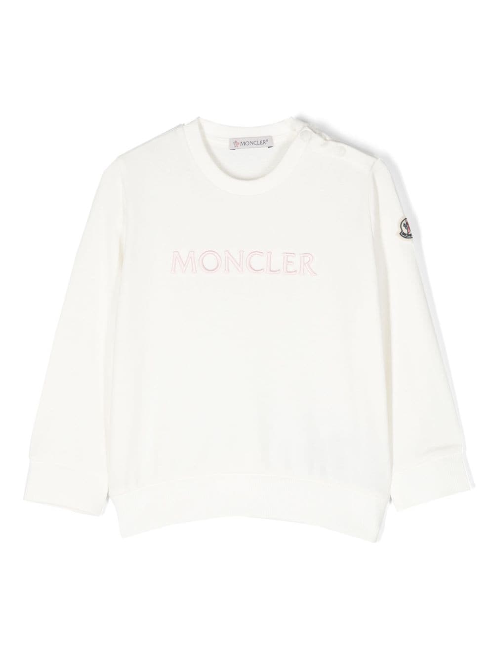 Moncler Enfant embroidered-logo sweatshirt - White von Moncler Enfant