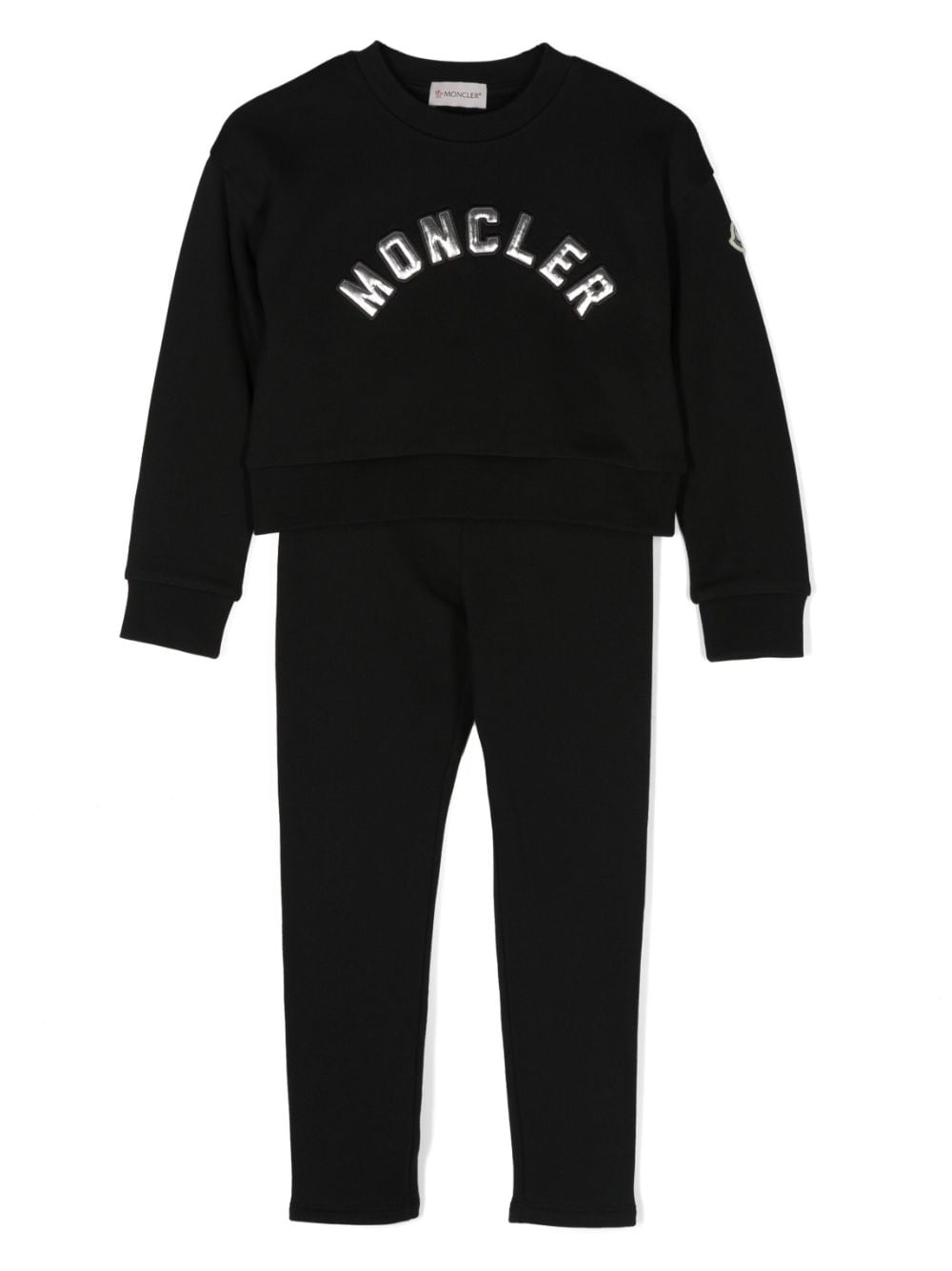 Moncler Enfant embroidered-logo tracksuit set - Black von Moncler Enfant