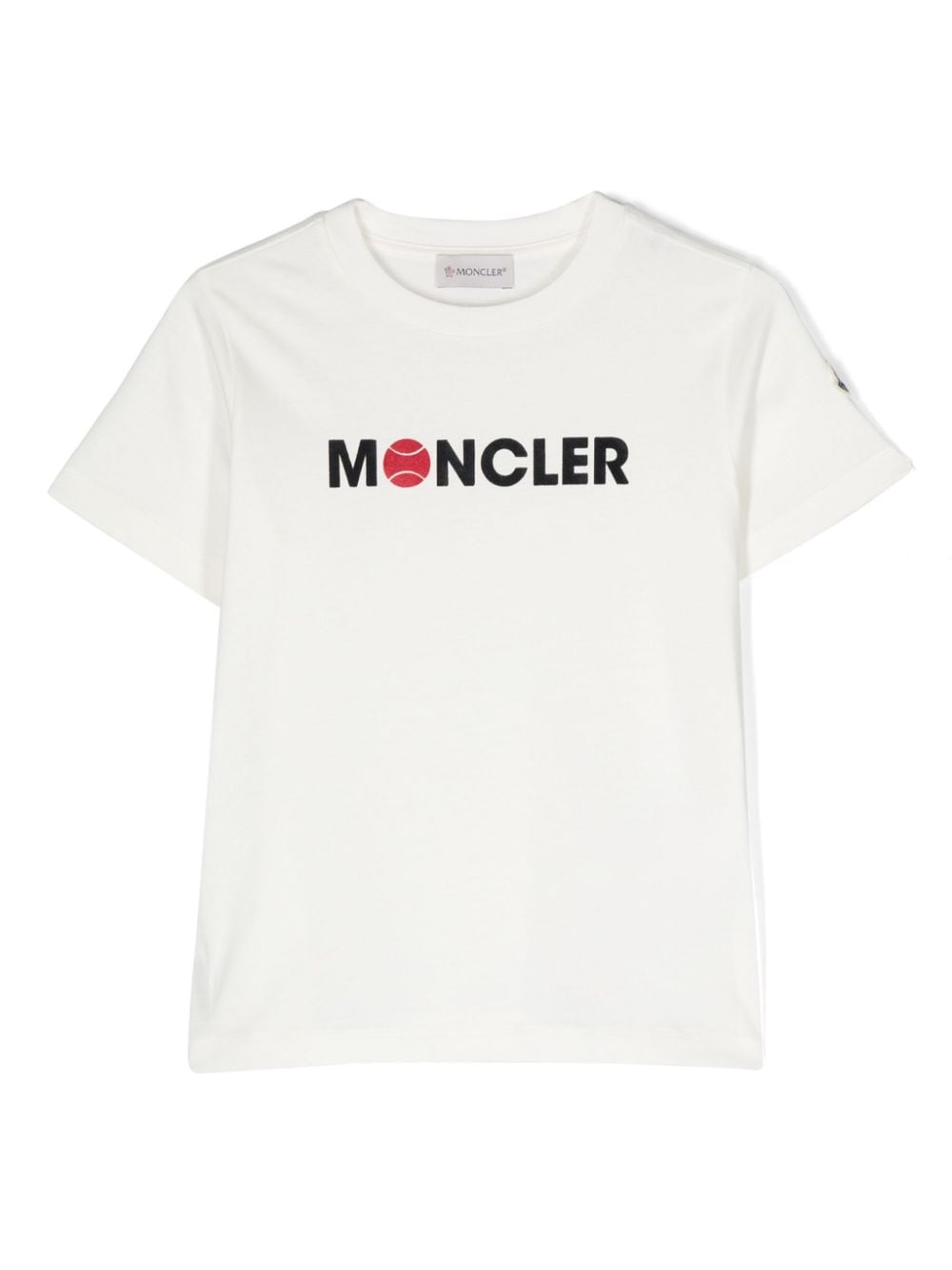 Moncler Enfant flocked-logo T-shirt - White von Moncler Enfant