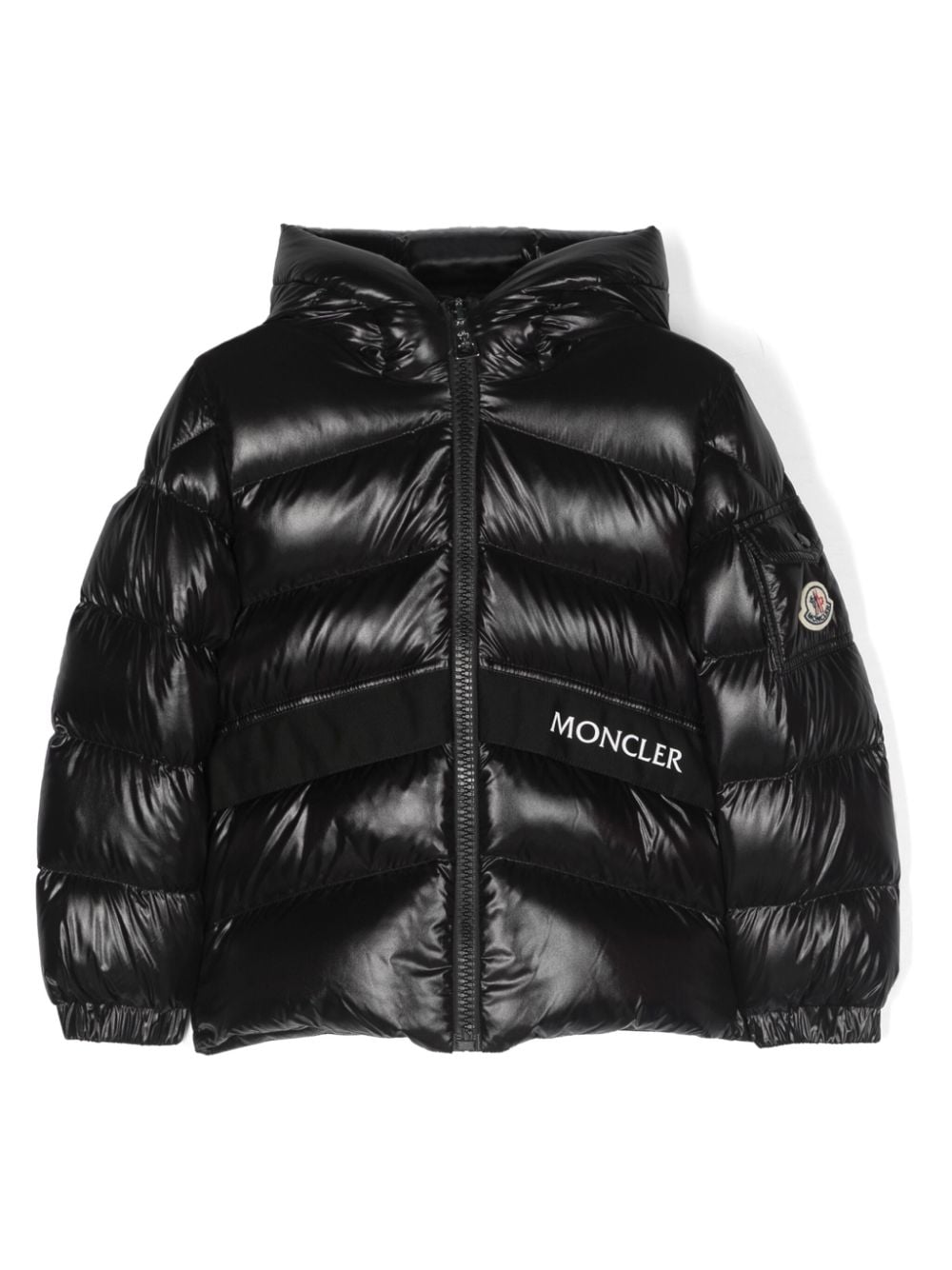 Moncler Enfant goose down hooded jacket - Black von Moncler Enfant