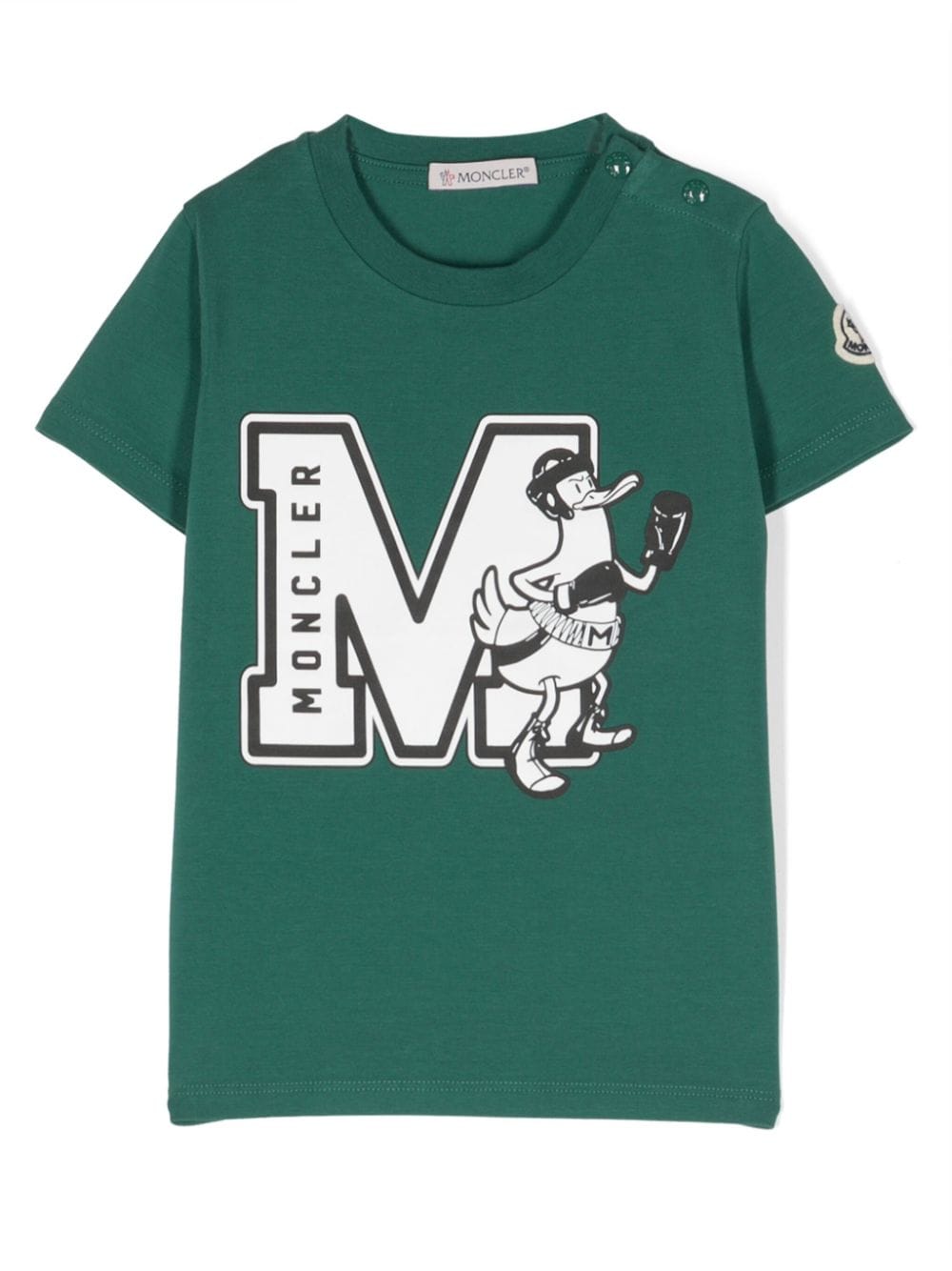 Moncler Enfant graphic-print cotton T-Shirt - Green von Moncler Enfant