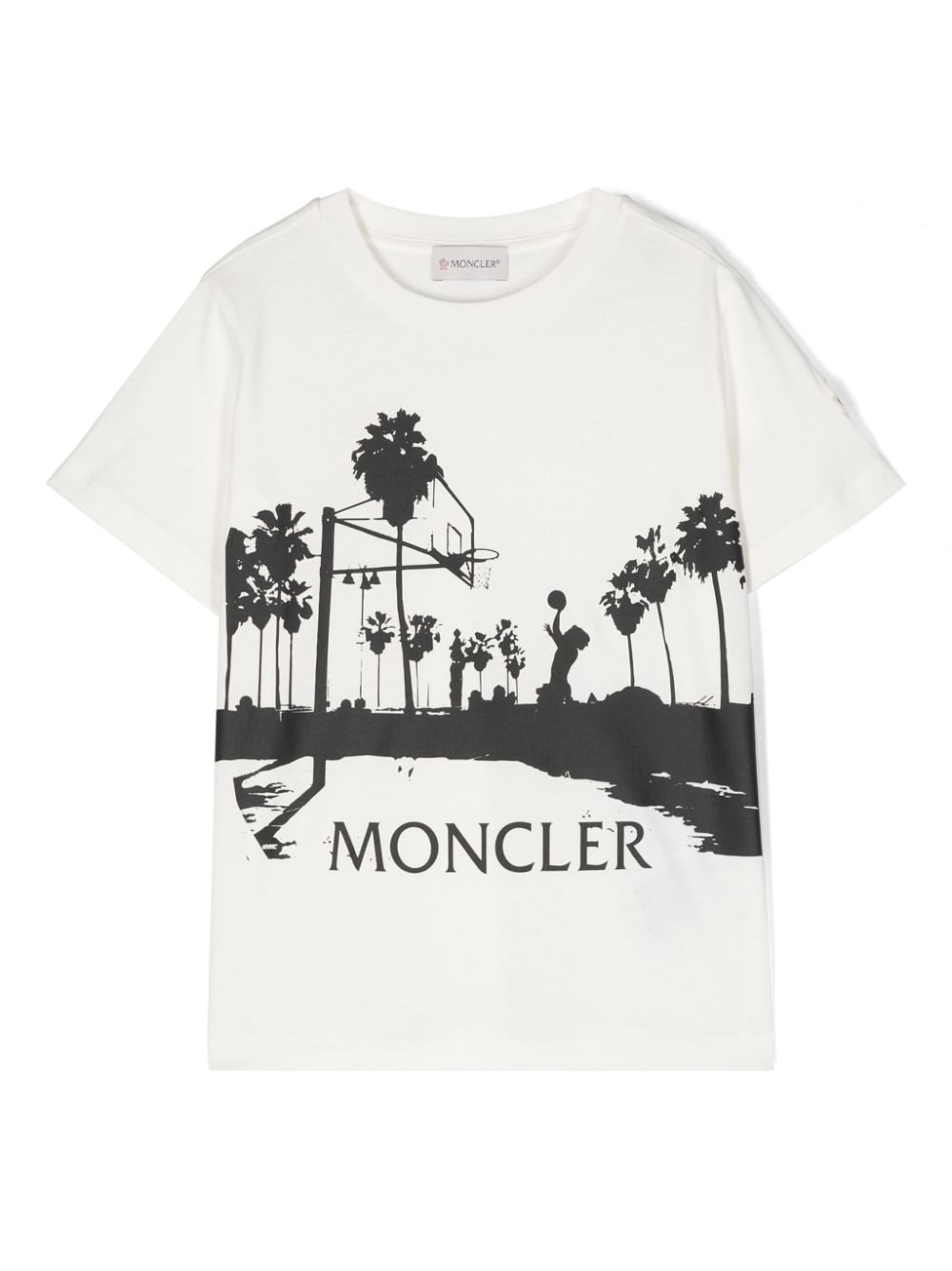 Moncler Enfant graphic-print cotton T-shirt - White von Moncler Enfant