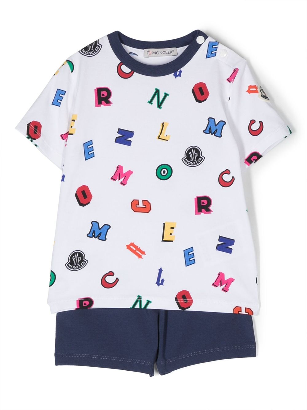 Moncler Enfant graphic-print short set - White von Moncler Enfant