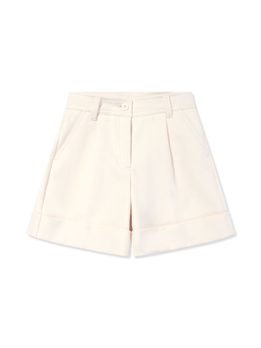 Moncler Enfant high-rise denim shorts - Neutrals von Moncler Enfant