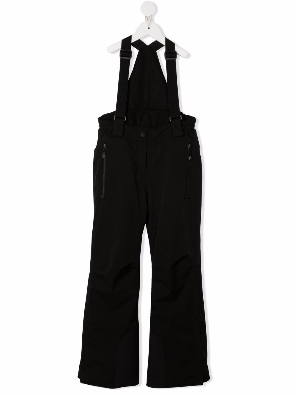 Moncler Enfant high-waisted flared dungarees - Black von Moncler Enfant