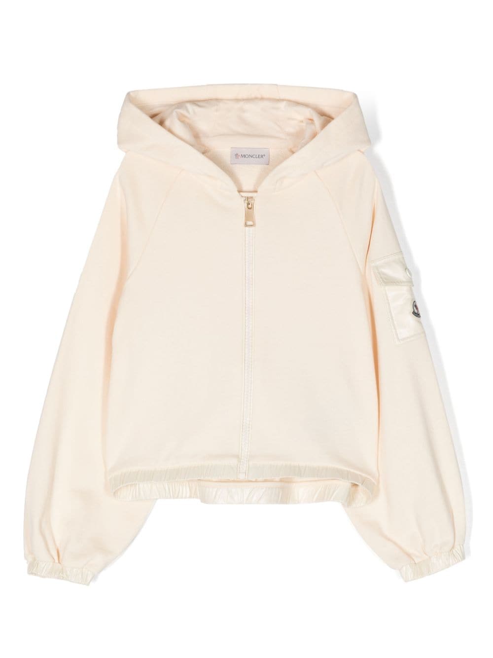 Moncler Enfant hooded cotton zip-up hoodie - Neutrals von Moncler Enfant