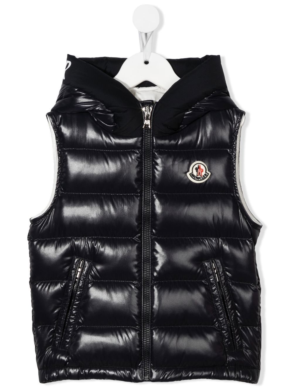 Moncler Enfant hooded padded gilet - Blue von Moncler Enfant