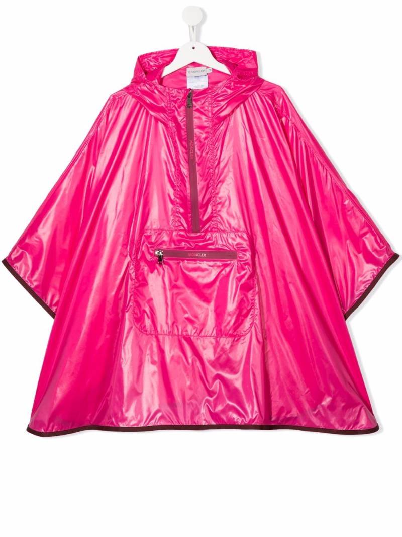 Moncler Enfant hooded zipped-pocket rain coat - Pink von Moncler Enfant