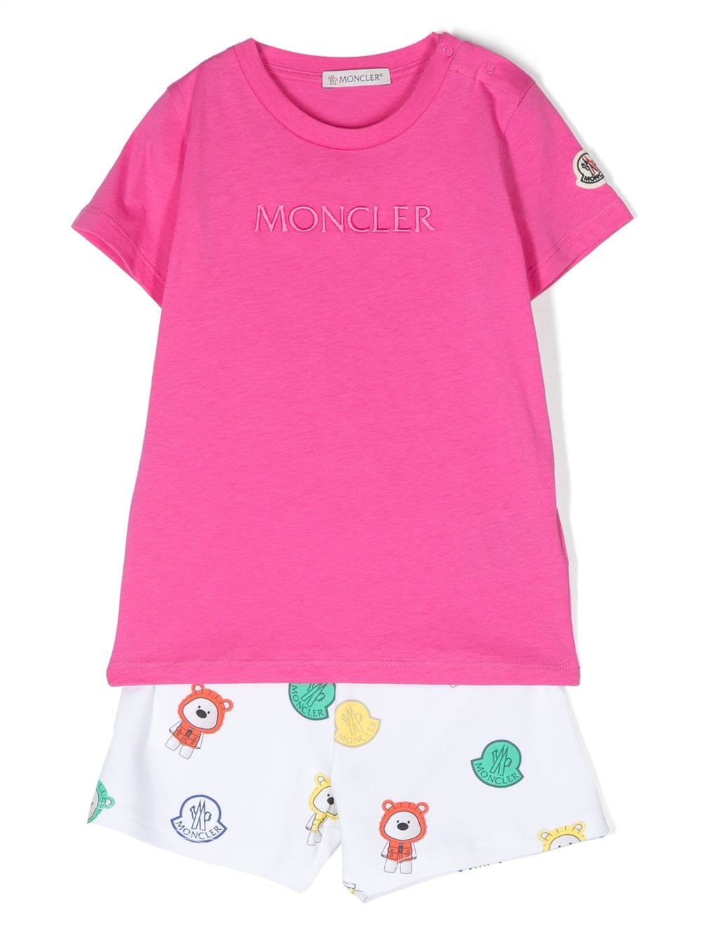 Moncler Enfant jersey cotton set - Pink von Moncler Enfant