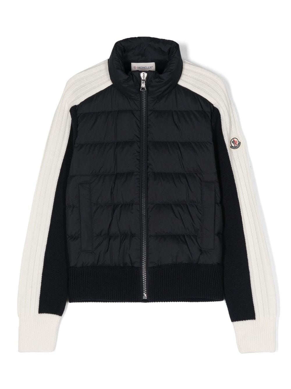 Moncler Enfant knitted padded jacket - Blue von Moncler Enfant