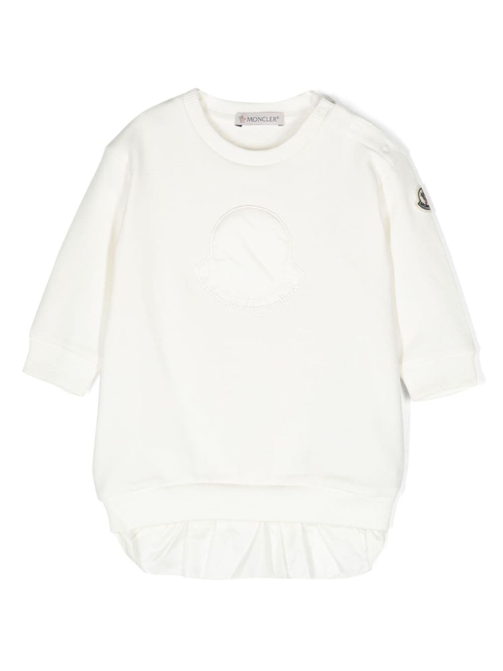 Moncler Enfant layered sweatshirt dress - White von Moncler Enfant