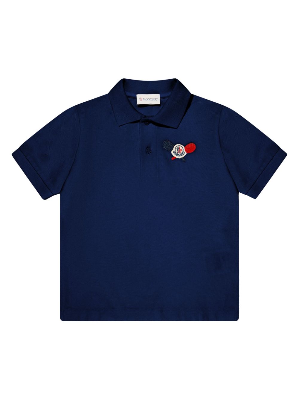 Moncler Enfant logo-appliqué cotton polo shirt - Blue von Moncler Enfant