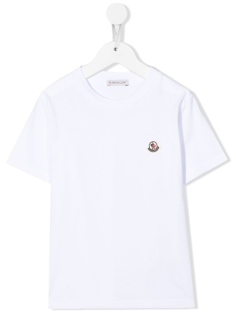 Moncler Enfant logo-applique cotton T-shirt - White von Moncler Enfant