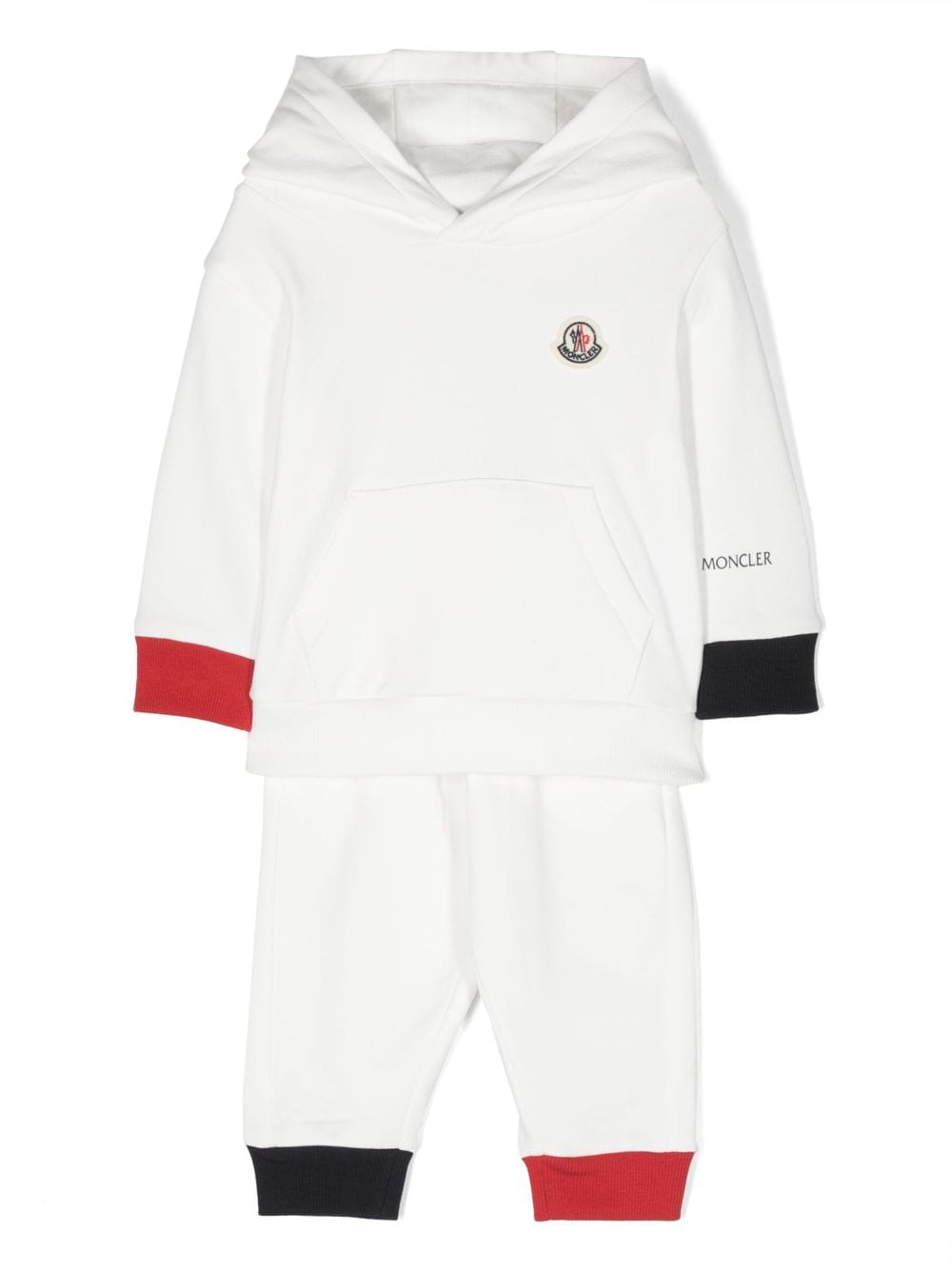 Moncler Enfant logo-appliqué hooded tracksuit - White von Moncler Enfant