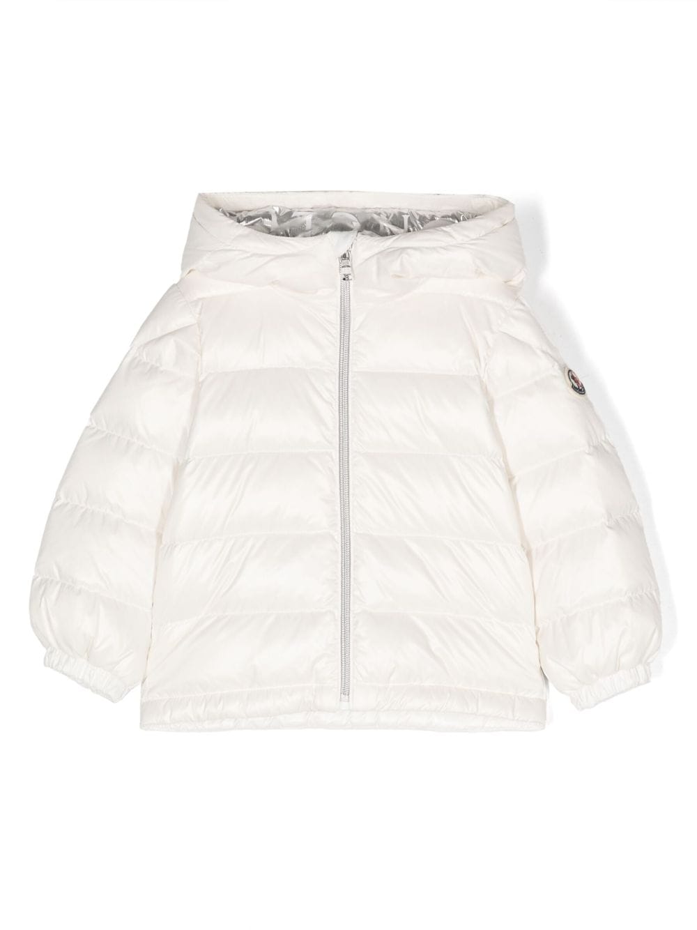 Moncler Enfant logo-appliqué padded jacket - White von Moncler Enfant