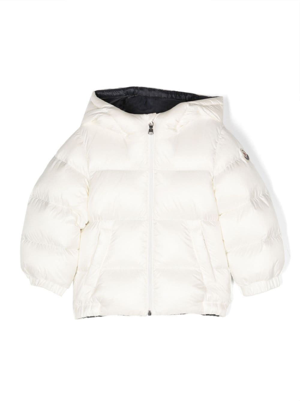 Moncler Enfant logo-appliqué padded jacket - White von Moncler Enfant
