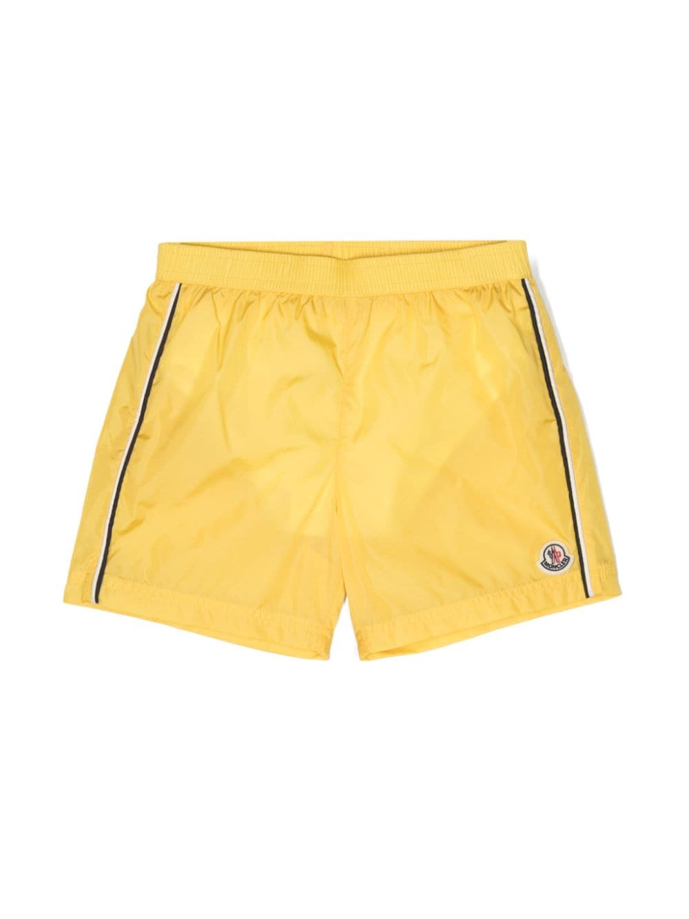 Moncler Enfant logo-appliqué swim shorts - Yellow von Moncler Enfant