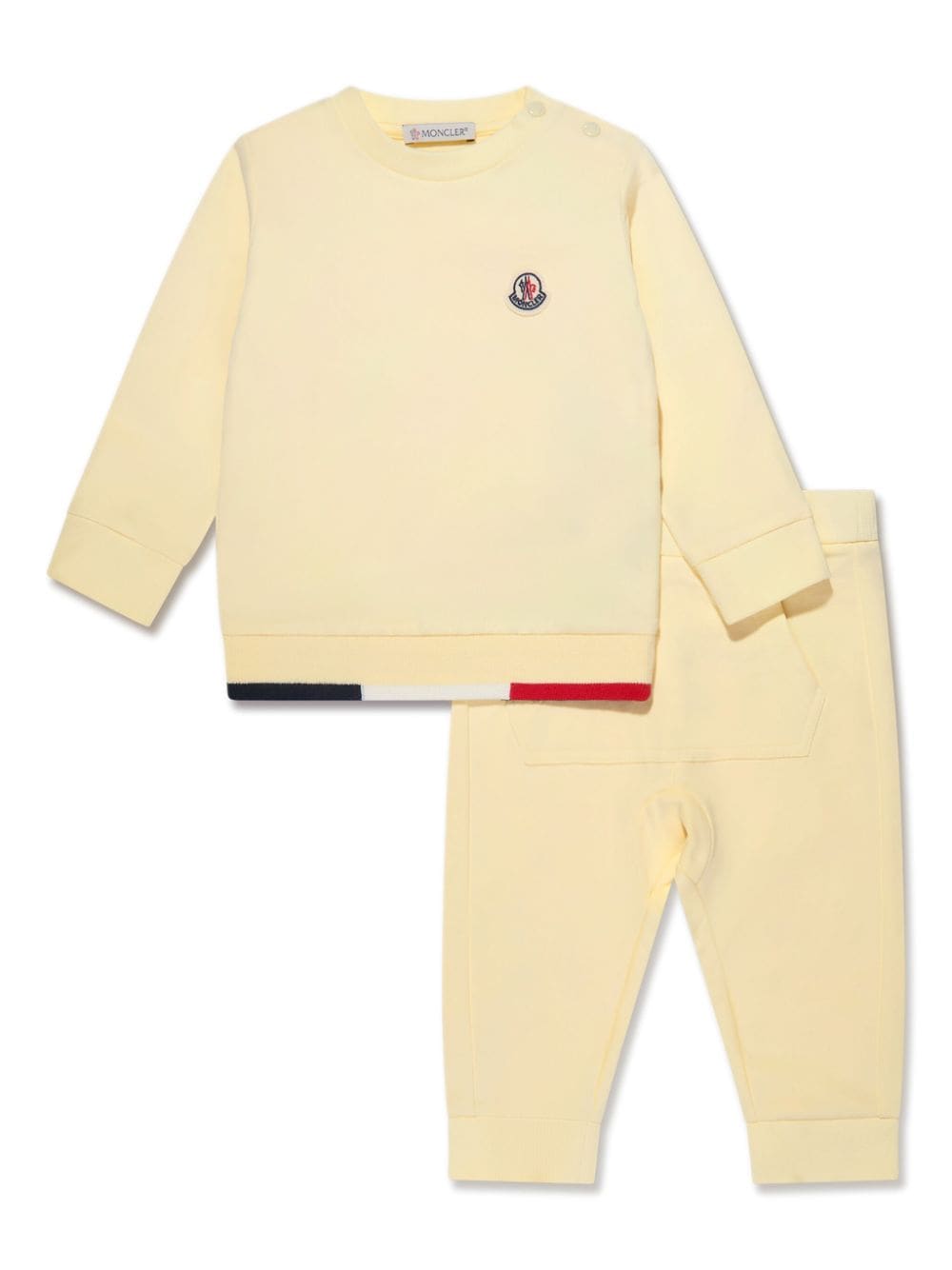 Moncler Enfant logo-appliqué tracksuit set - Yellow von Moncler Enfant