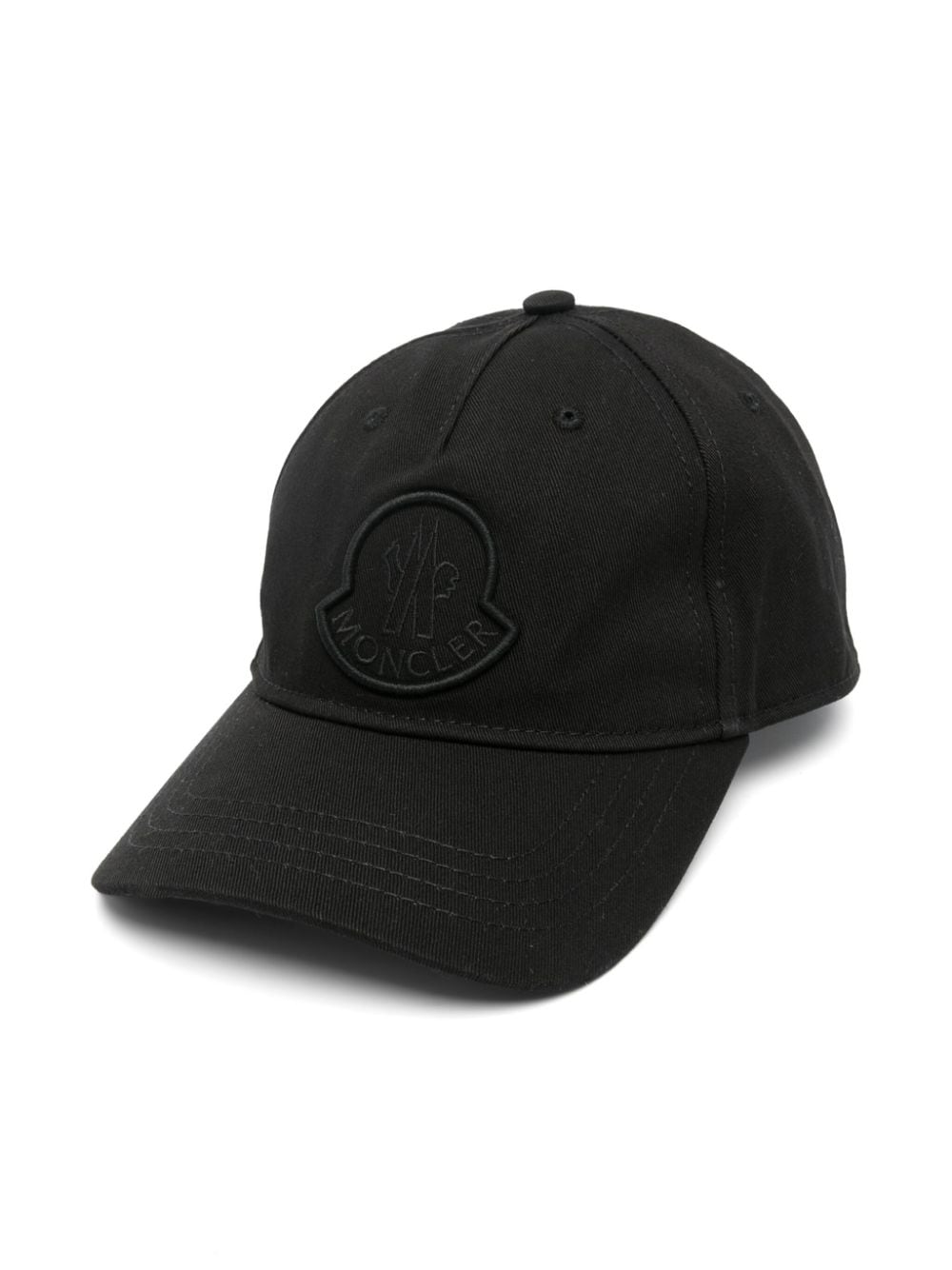 Moncler Enfant logo-embroidered cotton cap - Black von Moncler Enfant