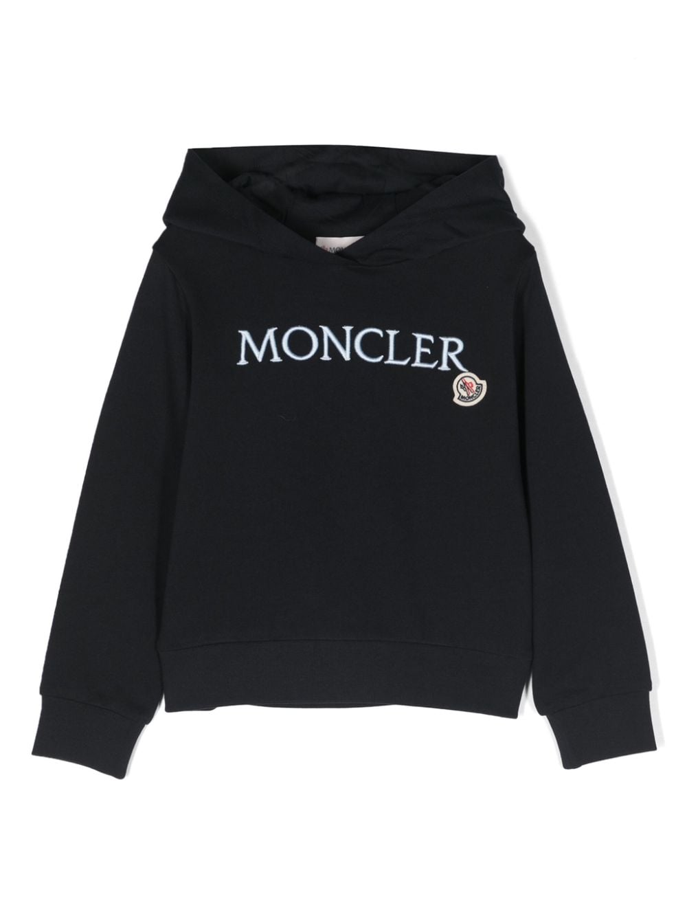 Moncler Enfant logo-embroidered cotton hoodie - Blue von Moncler Enfant