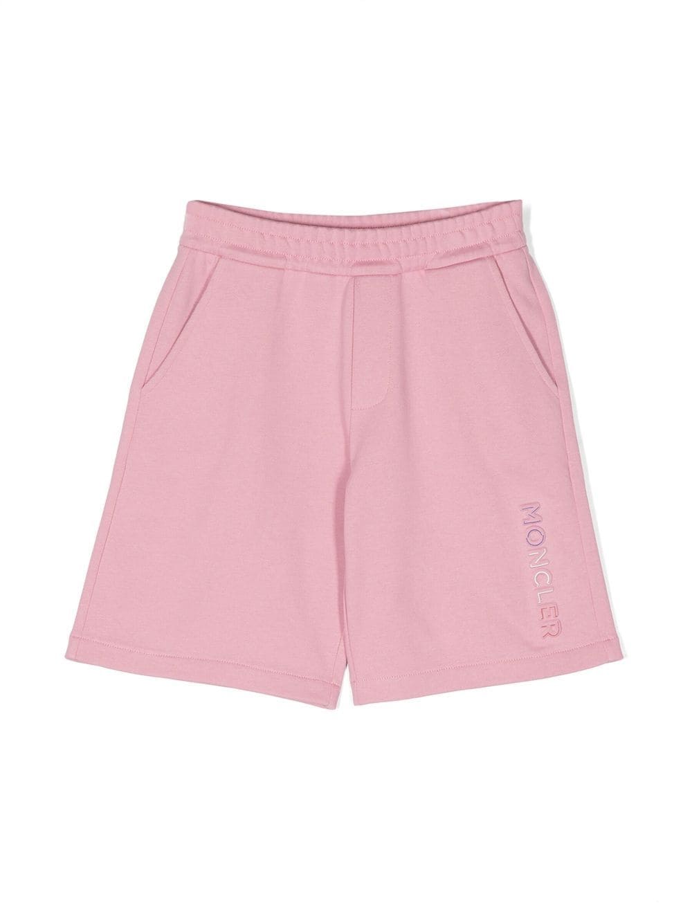 Moncler Enfant logo-embroidered cotton shorts - Pink von Moncler Enfant