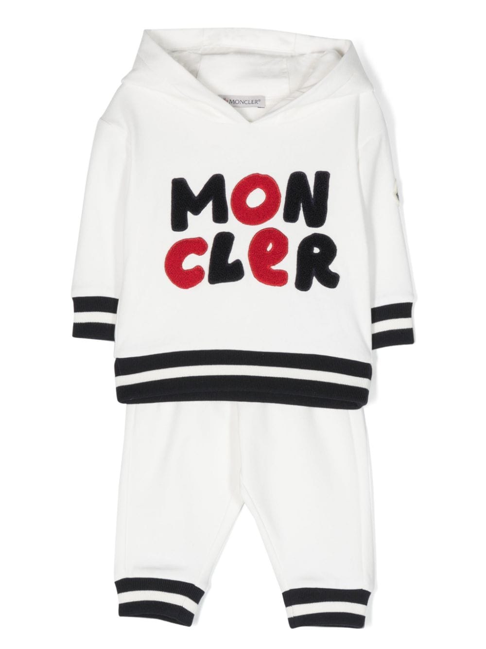 Moncler Enfant logo-embroidered cotton tracksuit set - White von Moncler Enfant