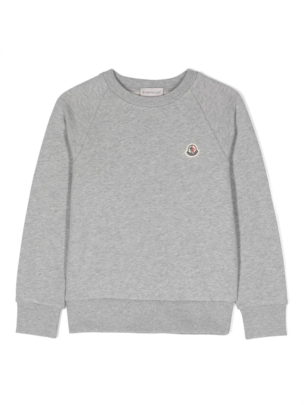 Moncler Enfant logo-embroidered crew-neck sweatshirt - Grey von Moncler Enfant