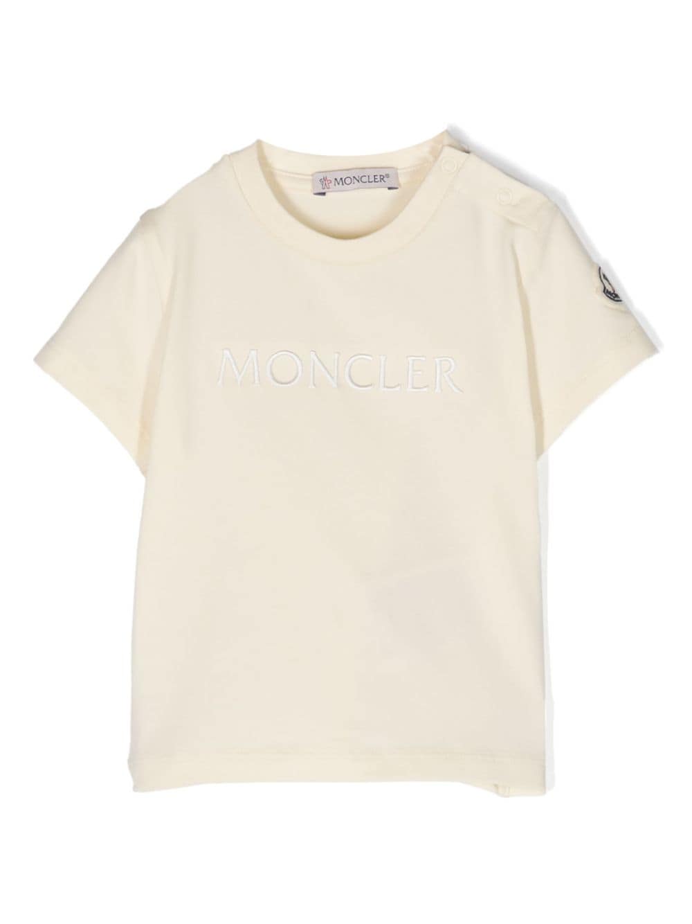 Moncler Enfant logo-embroidered jersey T-shirt - Yellow von Moncler Enfant