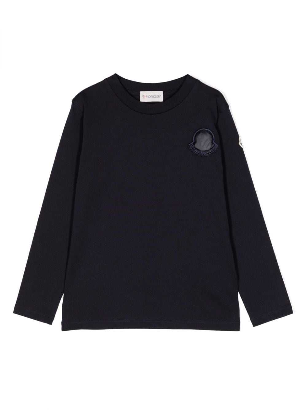Moncler Enfant logo-embroidered long-sleeve sweatshirt - Blue von Moncler Enfant