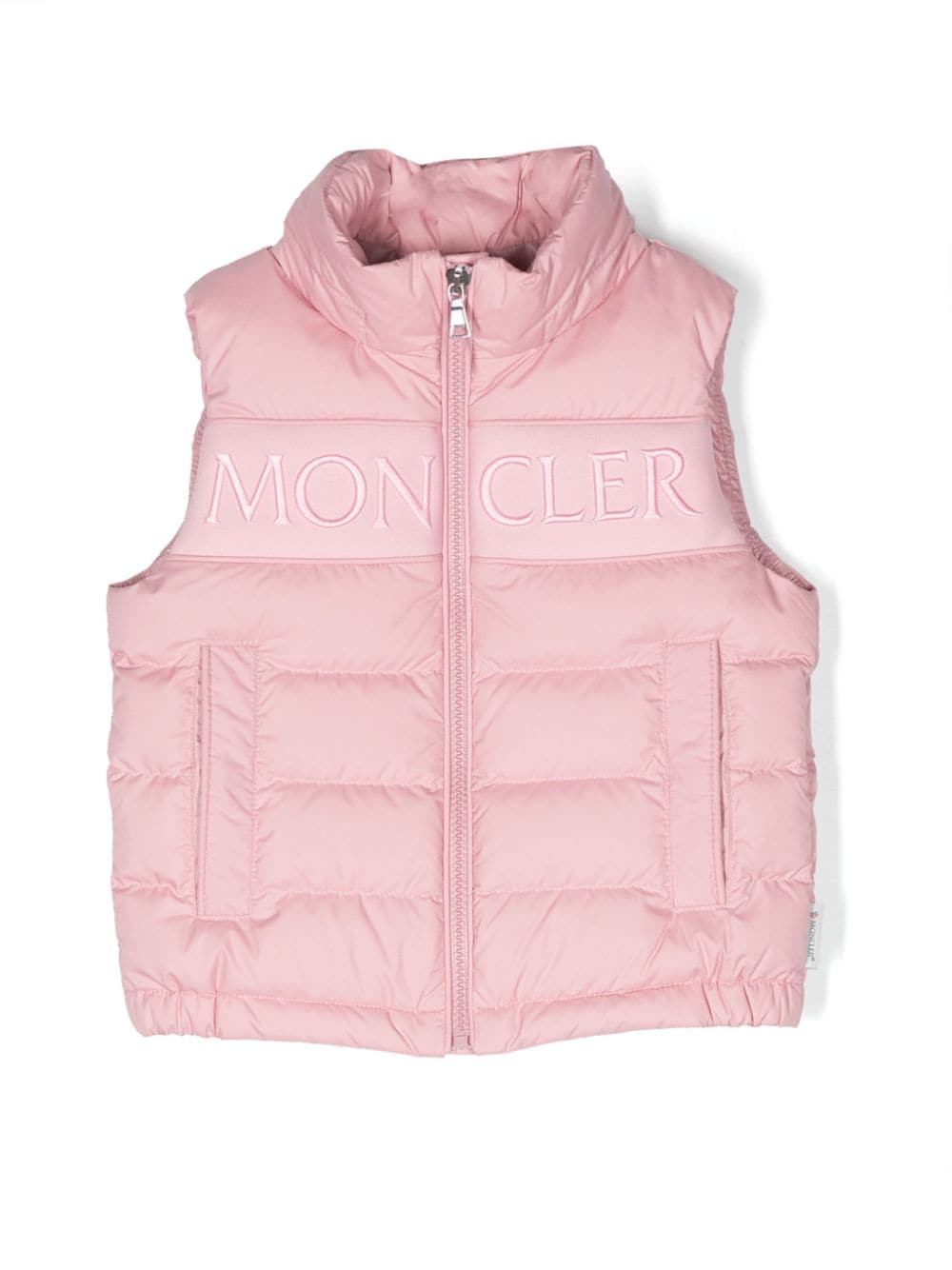 Moncler Enfant logo-embroidered padded gilet - Pink von Moncler Enfant