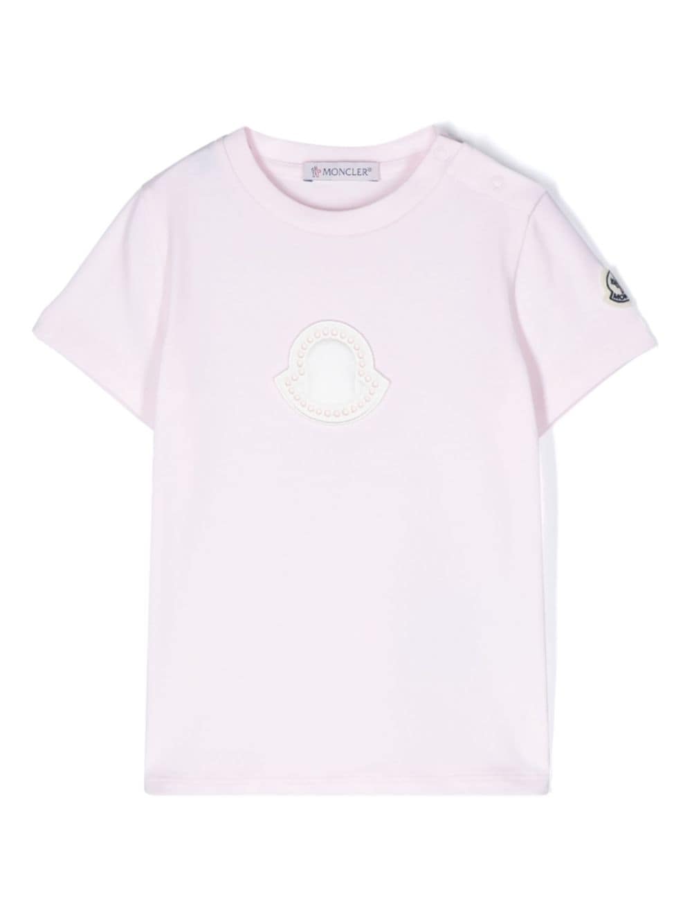 Moncler Enfant logo-patch T-shirt - Pink von Moncler Enfant