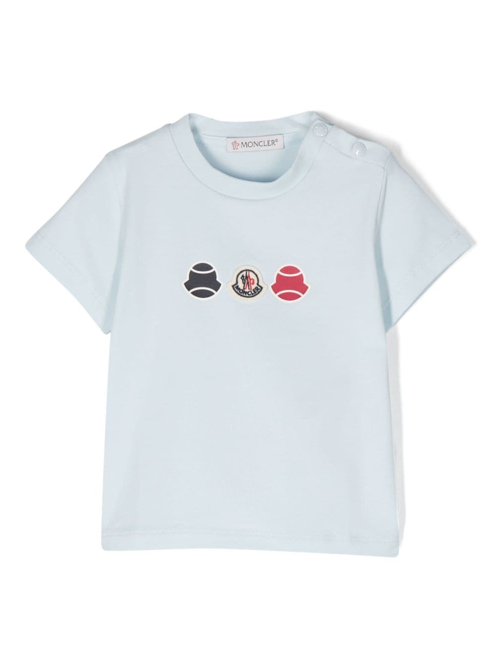 Moncler Enfant logo-patch cotton T-shirt - Blue von Moncler Enfant