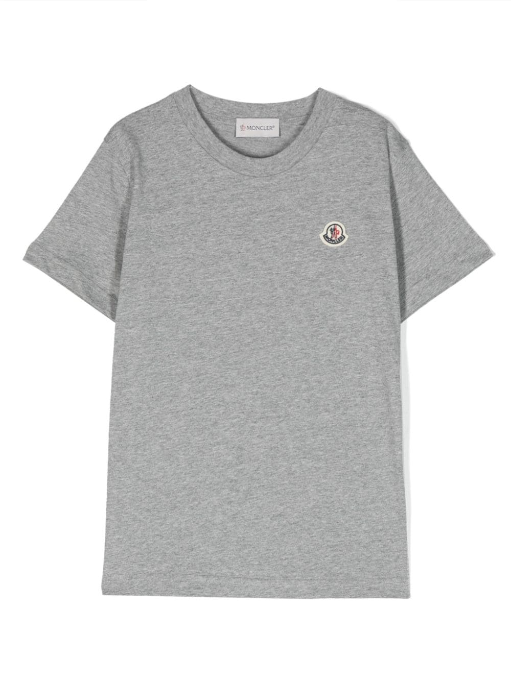 Moncler Enfant logo-appliqué cotton T-shirt - Grey von Moncler Enfant