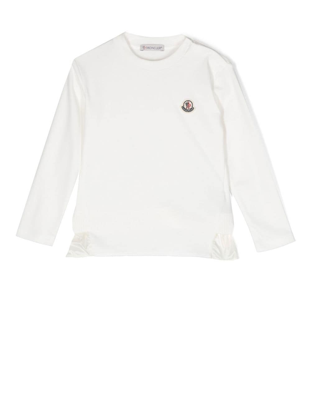 Moncler Enfant logo-patch cotton T-shirt - White von Moncler Enfant