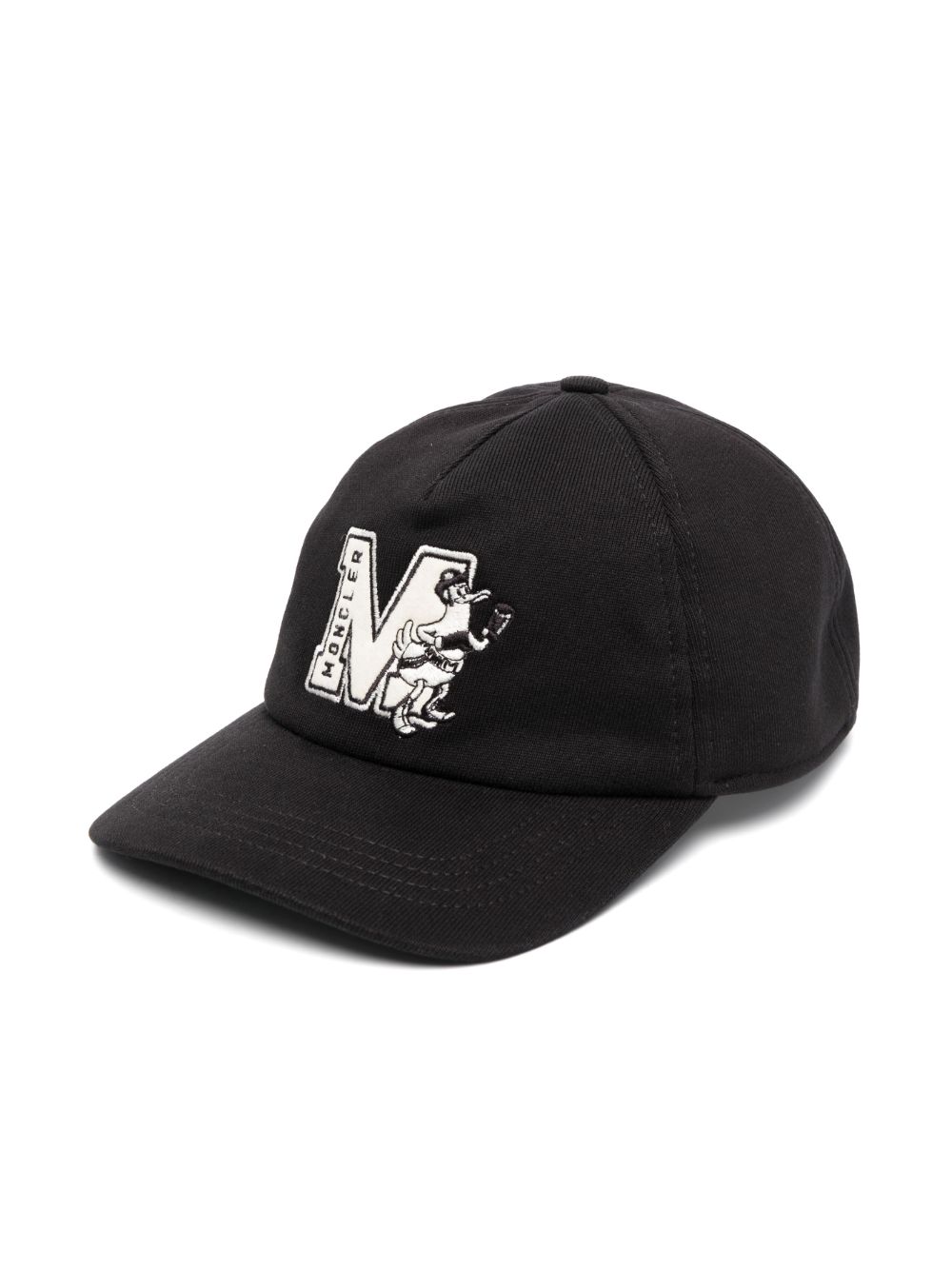 Moncler Enfant logo-patch cotton baseball cap - Black von Moncler Enfant