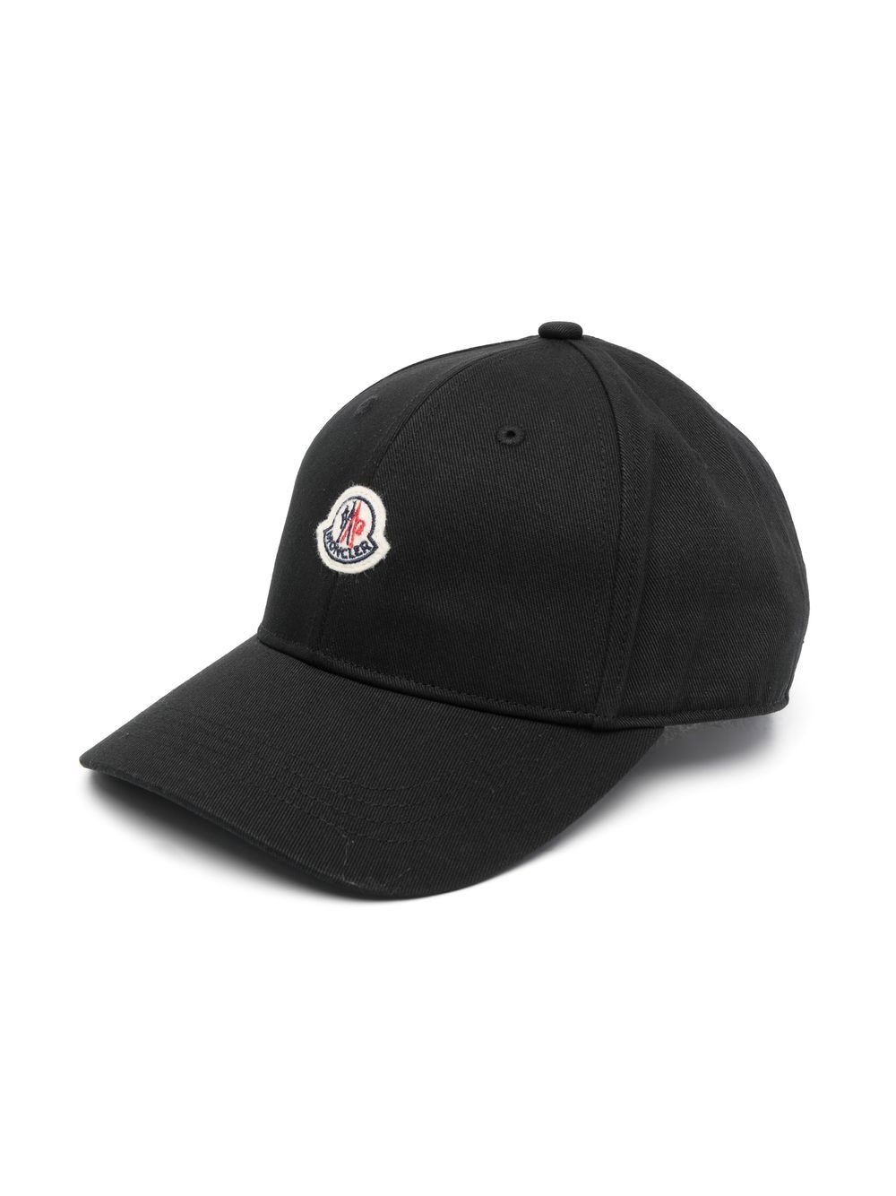 Moncler Enfant logo-patch cotton cap - Black von Moncler Enfant