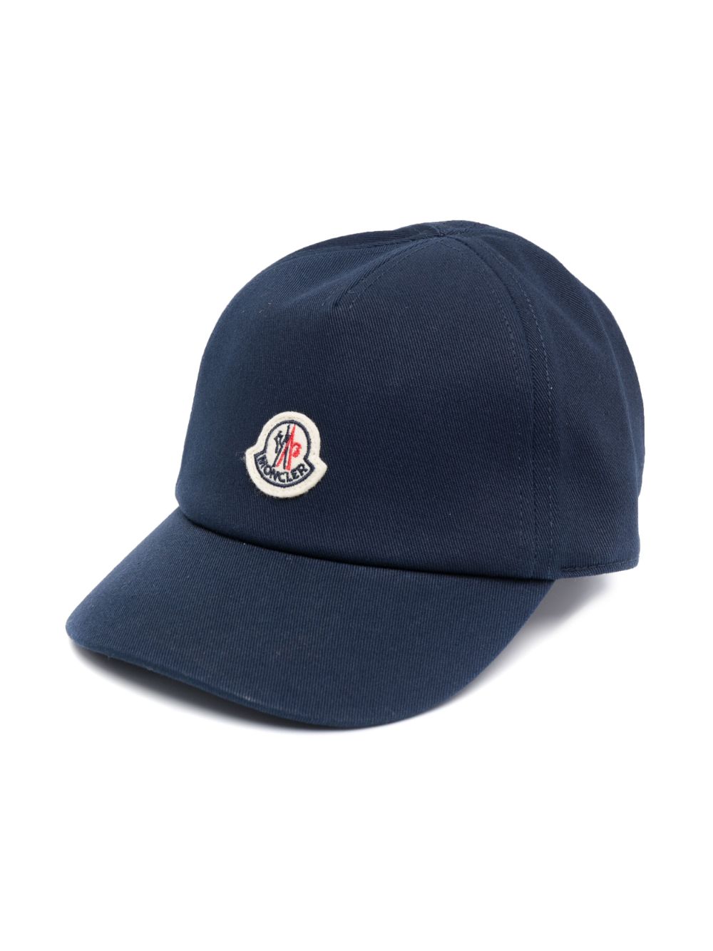 Moncler Enfant logo-patch cotton cap - Blue von Moncler Enfant