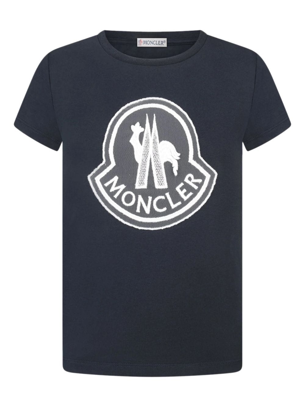 Moncler Enfant logo-patch cotton jersey T-shirt - Blue von Moncler Enfant