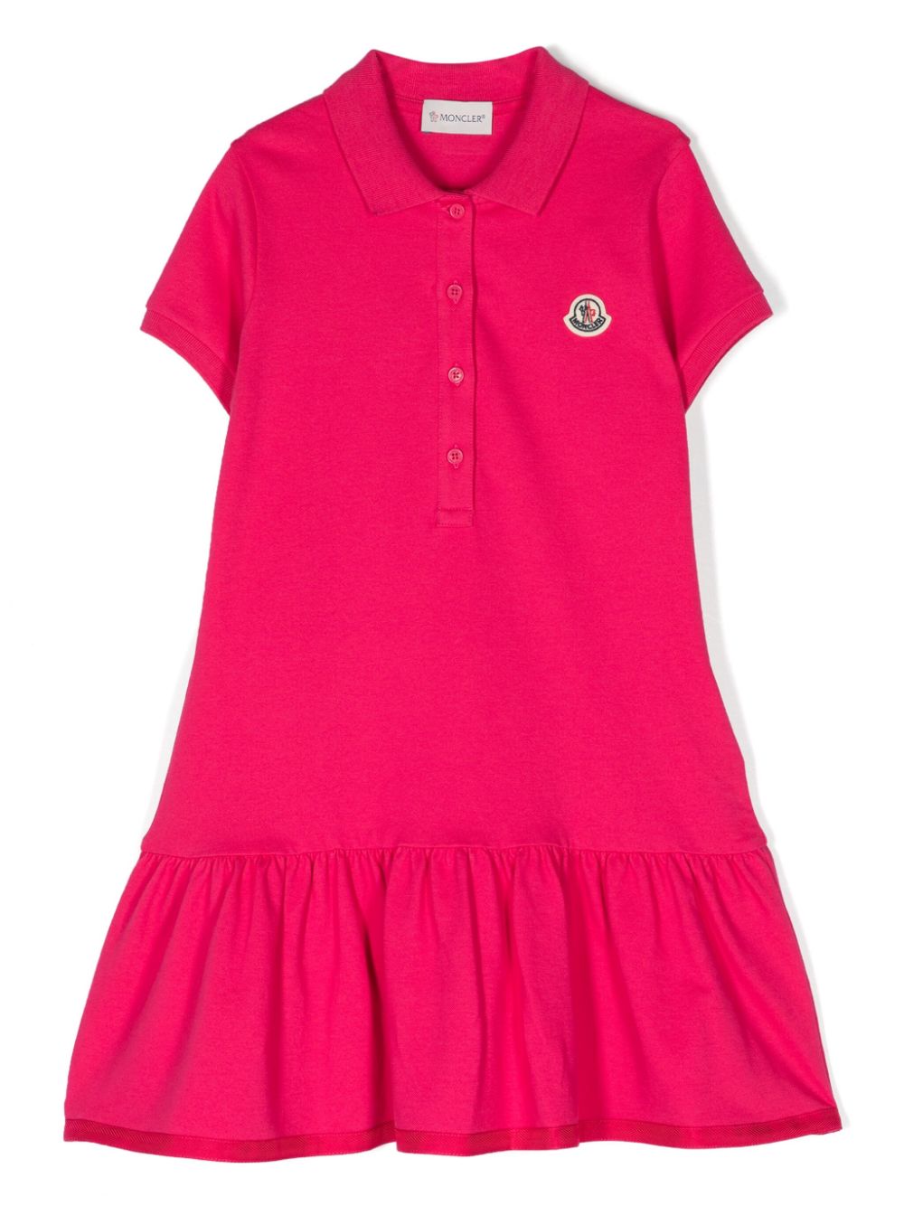 Moncler Enfant logo-patch cotton polo dress - Pink von Moncler Enfant