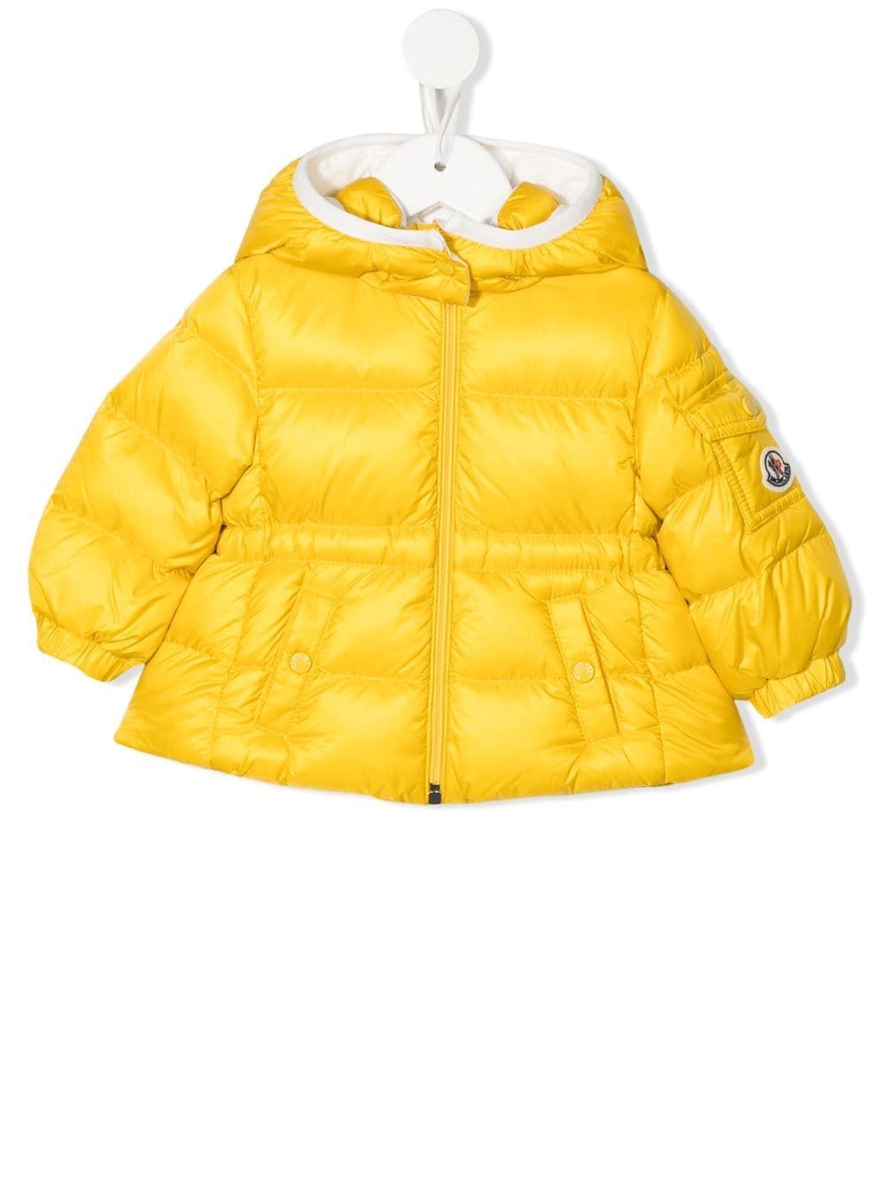 Moncler Enfant logo-patch detail padded jacket - Yellow von Moncler Enfant