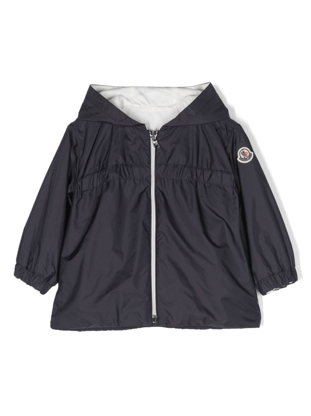 Moncler Enfant logo-patch hooded jacket - Blue von Moncler Enfant