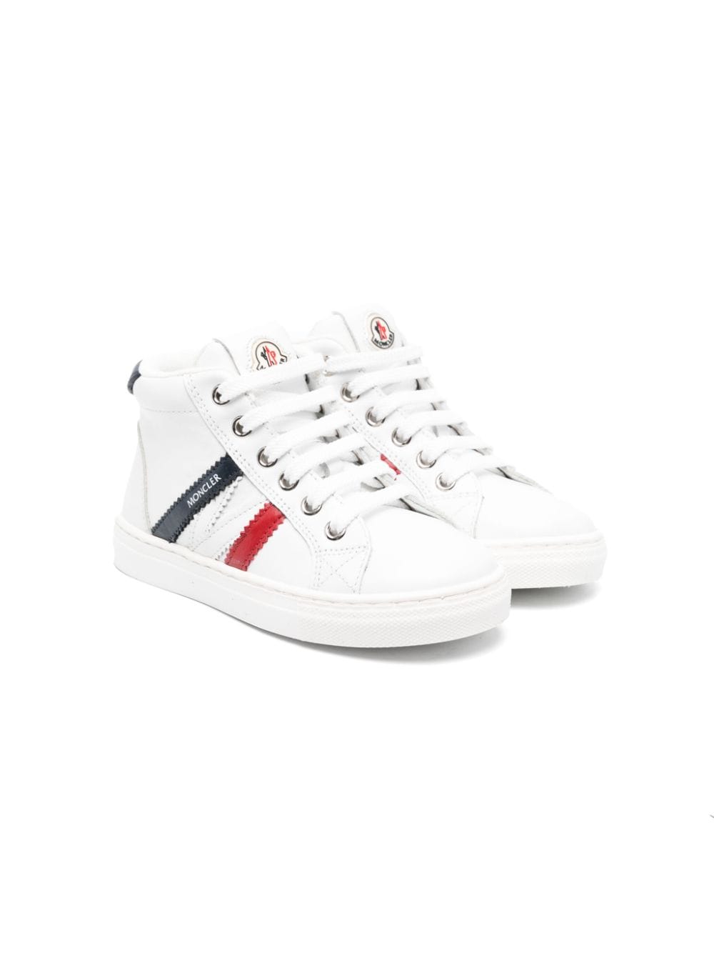 Moncler Enfant logo-patch lace-up sneakers - White von Moncler Enfant