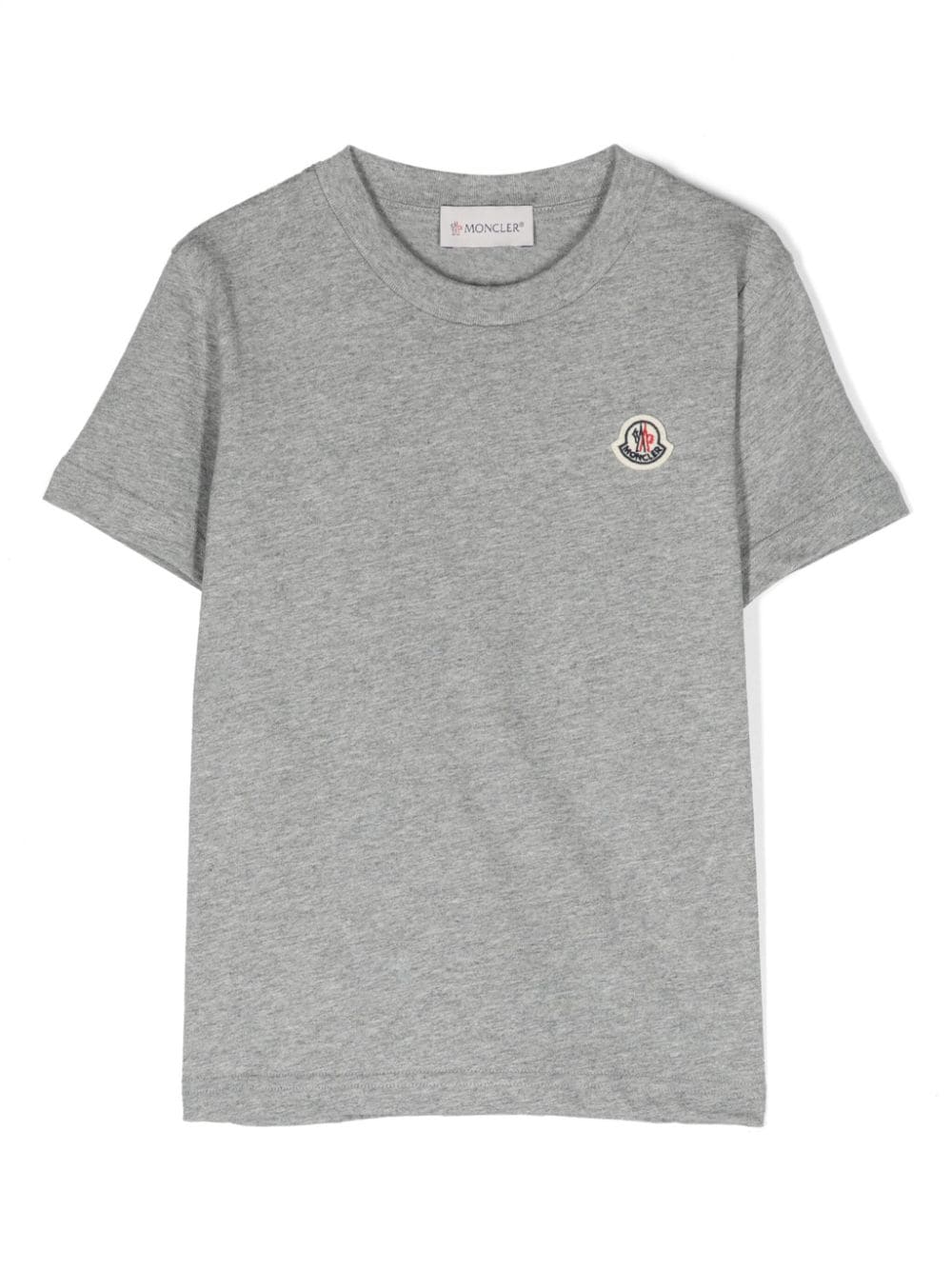 Moncler Enfant logo-patch mélange T-shirt - Grey von Moncler Enfant