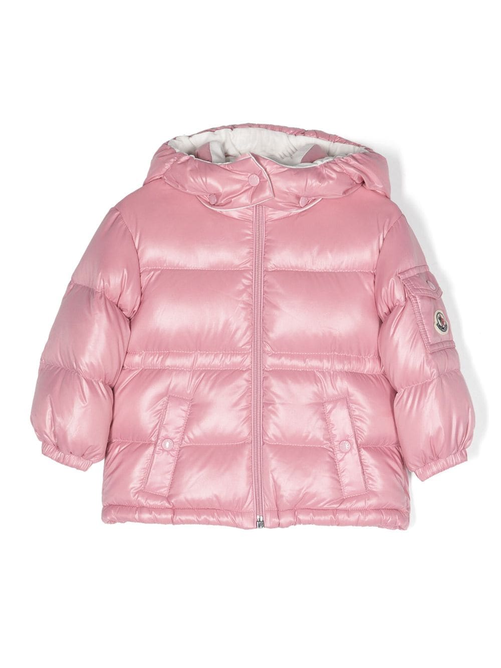 Moncler Enfant logo-patch padded-design jacket - Pink von Moncler Enfant