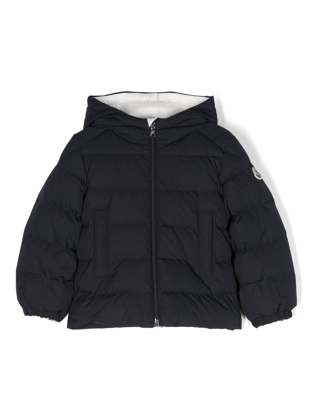 Moncler Enfant logo-patch padded jacket - Blue von Moncler Enfant