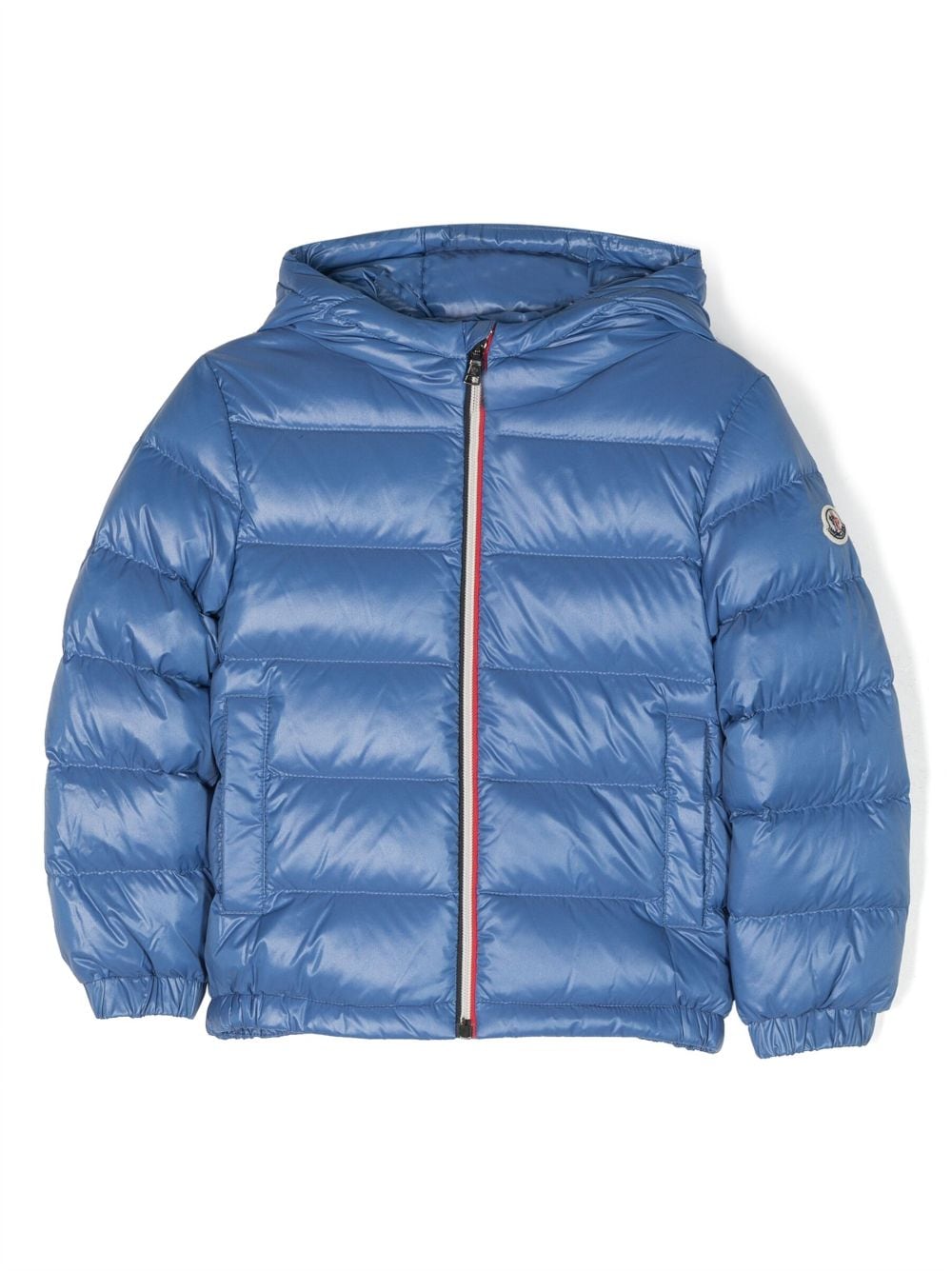 Moncler Enfant logo-patch padded jacket - Blue von Moncler Enfant