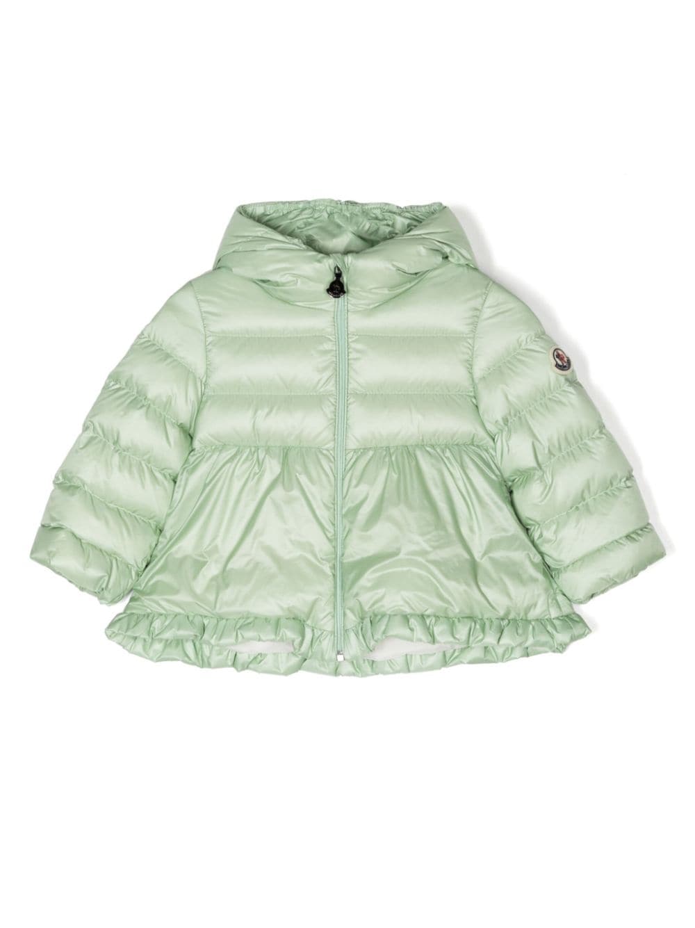 Moncler Enfant logo-patch padded jacket - Green von Moncler Enfant