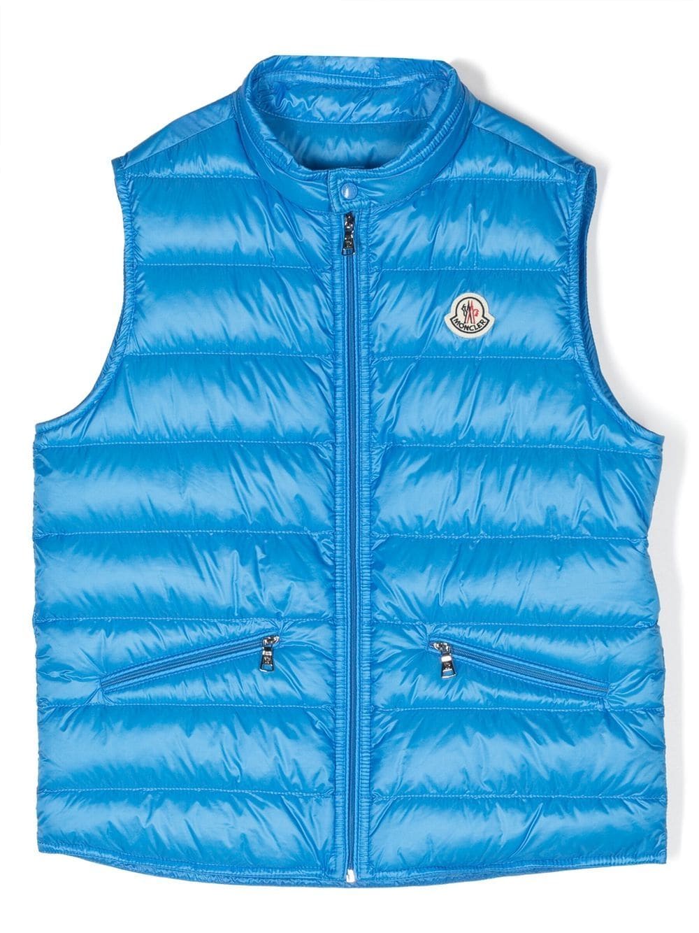 Moncler Enfant logo-patch padded-panel gilet - Blue von Moncler Enfant