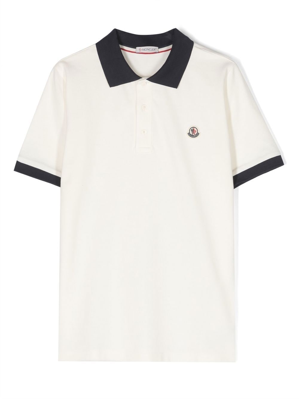 Moncler Enfant logo-patch polo shirt - Neutrals von Moncler Enfant